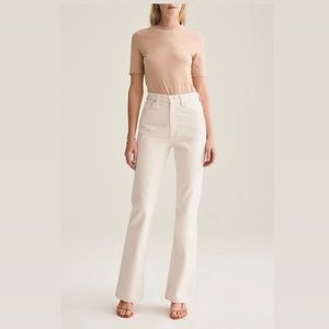 AGOLDE high rise vintage flare jeans in off-white